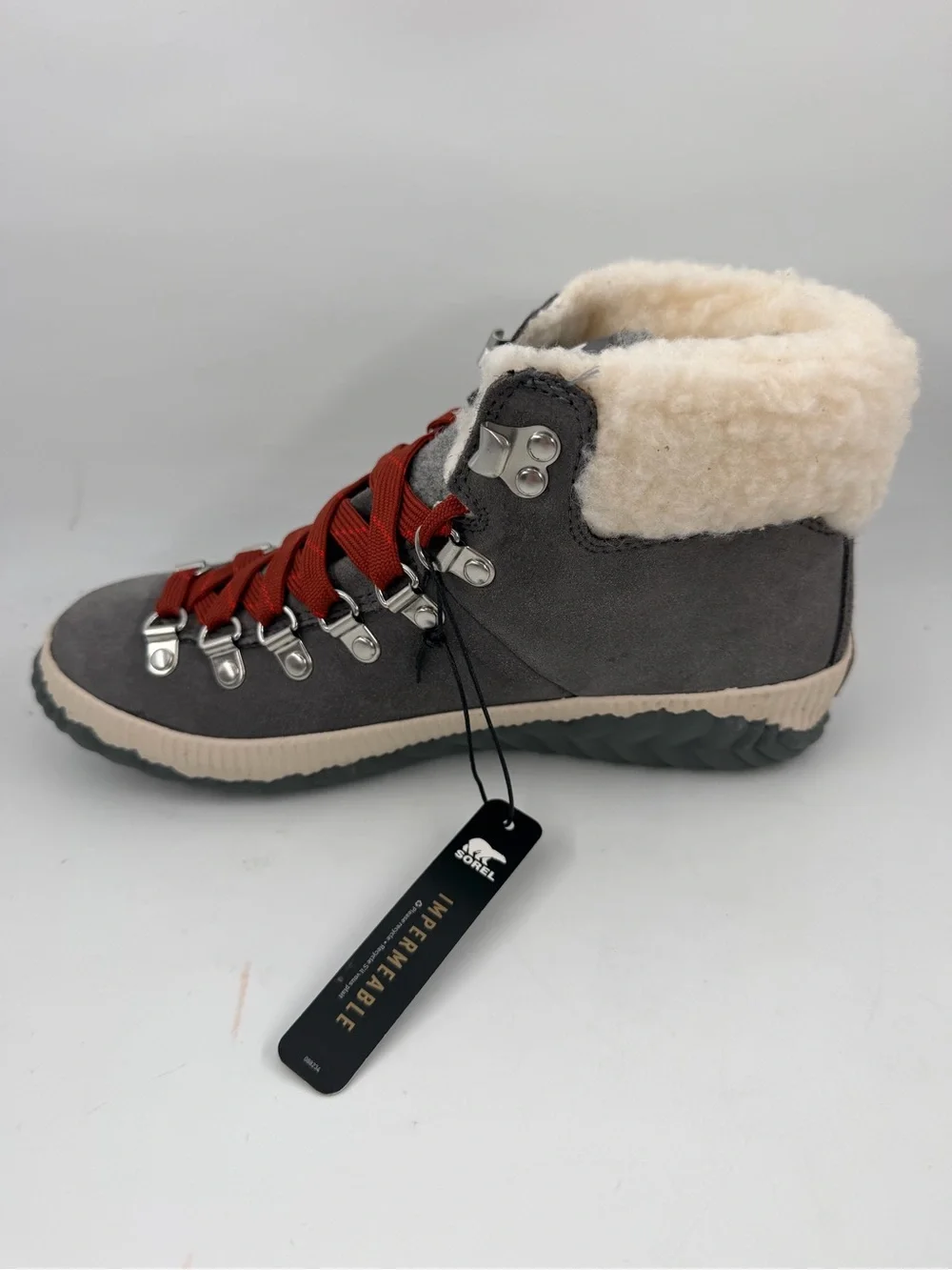 Sorel Women’s Out N About Plus Conquest -SZ 6- Grey Suede Winter Snow Boots